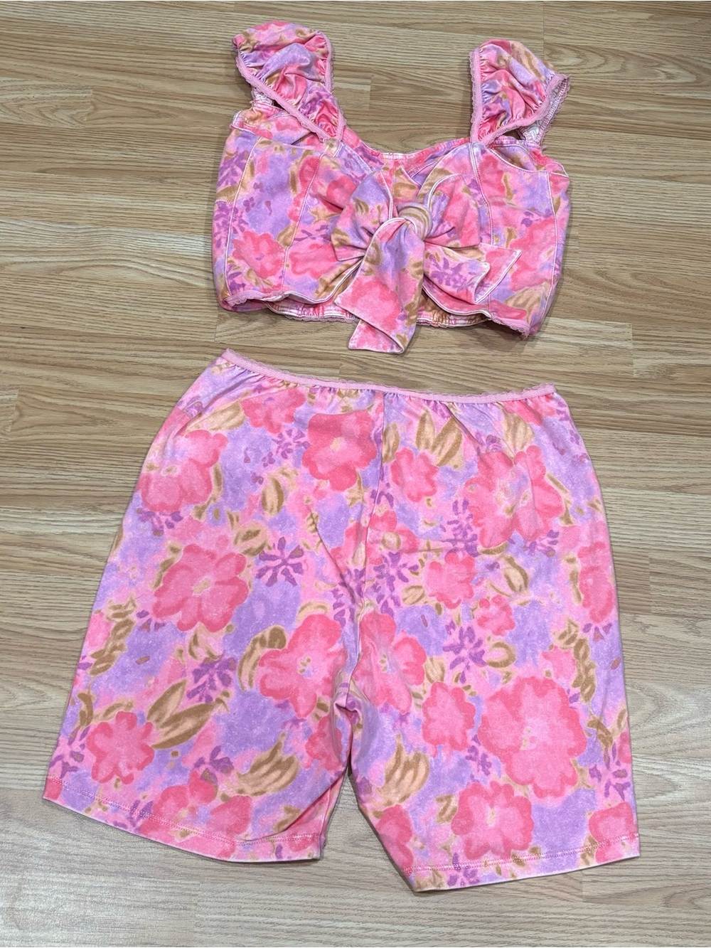Free People Get Physical Floral Two-Piece Set